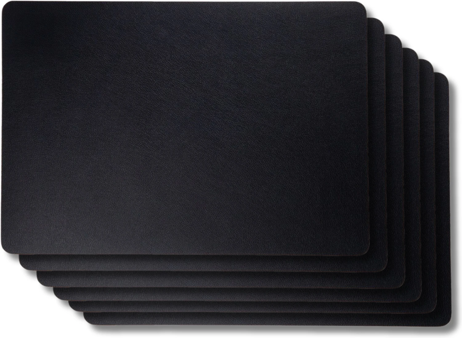 Jay Hill Placemats - Vegan Leer - Zwart - 46 X 33 Cm - 6 Stuks 3 Jay Hill Placemats - Vegan Leer - Zwart - 46 X 33 Cm - 6 Stuks