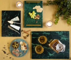 Jay Hill Snijplank / Serveerplank / Borrelplank Marmer - Groen - 29 X 21 Cm -Keukengerei Korting Winkel Serveerplank Groen 6