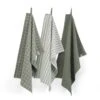 Walra Keukendoeken Set Cubes Uni, Stripes & Blocks Legergroen 50 X 70 Cm - 3 Stuks -Keukengerei Korting Winkel WALRA KT SETDRYWITHCUBESUNIBLOCKSSTRIPES 50X70 ARMYGREEN PS