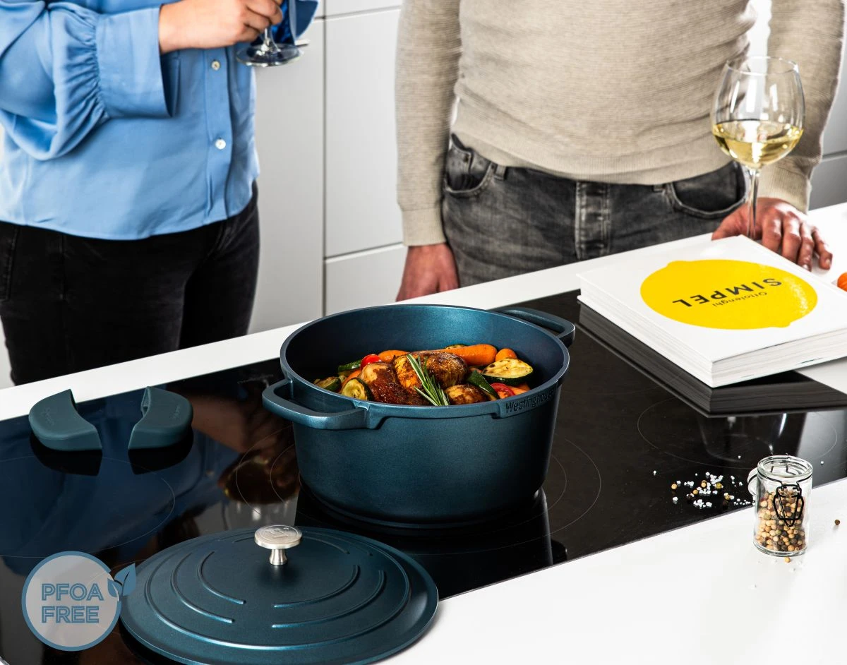 Westinghouse Braadpan Performance - Bravery Blue - ø 24 Cm / 4.5 Liter 4 Westinghouse Braadpan Performance - Bravery Blue - ø 24 Cm / 4.5 Liter - Afbeelding 2