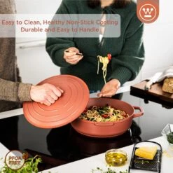 Westinghouse Hapjespan Performance - Rebel Red - ø 28 Cm / 4.1 Liter - Standaard Anti-aanbaklaag -Keukengerei Korting Winkel WCCC0095L28OR 4