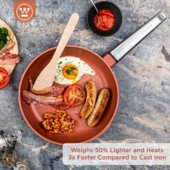 Westinghouse Koekenpan Performance - Rebel Red - ø 24 Cm - Standaard Anti-aanbaklaag -Keukengerei Korting Winkel WCFP0095024OR 2