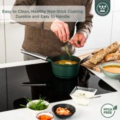 Westinghouse Steelpan Performance - Gracious Green - ø 18 Cm / 1.9 Liter 15 Westinghouse Steelpan Performance - Gracious Green - ø 18 Cm / 1.9 Liter -Keukengerei Korting Winkel WCSP0095N18SG 4