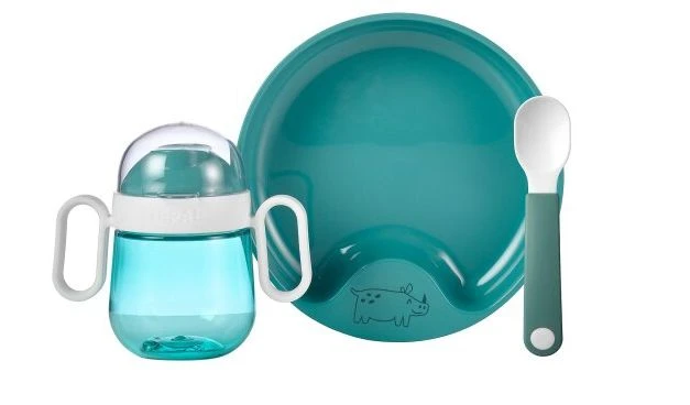 Mepal Babyservies Mio Deep Turquoise 3-Delig 3 Mepal Babyservies Mio Deep Turquoise 3-Delig