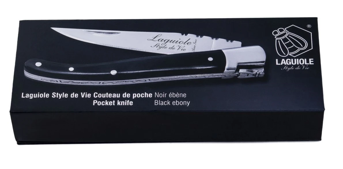 Laguiole Style De Vie Zakmes Zwart Ebbenhout 5 Laguiole Style De Vie Zakmes Zwart Ebbenhout - Afbeelding 3