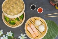 Sareva Stoommandje - Bamboe - 2-laags - ø 25 Cm -Keukengerei Korting Winkel item 13 3