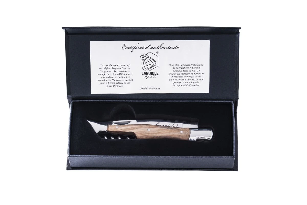 Laguiole Style De Vie Zakmes Met Kurkentrekker - Olijfhout 4 Laguiole Style De Vie Zakmes Met Kurkentrekker - Olijfhout - Afbeelding 2
