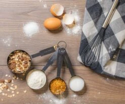 Sareva Maatschepjes - Zwart - 4-delig -Keukengerei Korting Winkel maatschepjes0 4