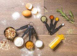 Sareva Maatschepjes - Zwart - 4-delig -Keukengerei Korting Winkel maatschepjes0 5 1