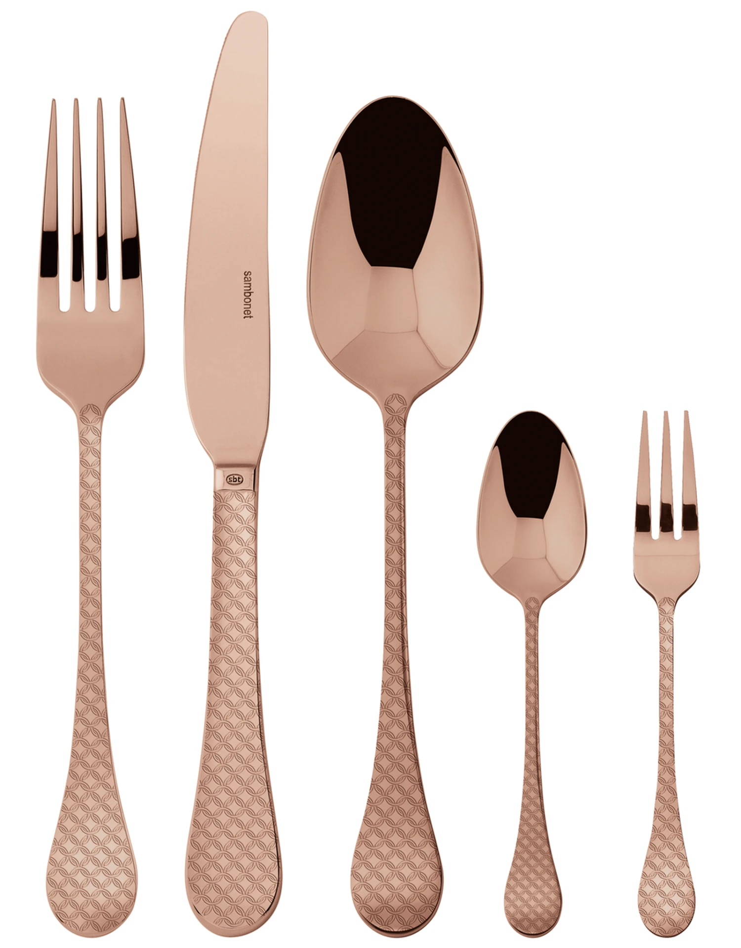 Sambonet Bestekset Taormina - Koper - 30 Delig / 6 Personen 3 Sambonet Bestekset Taormina - Koper - 30 Delig / 6 Personen