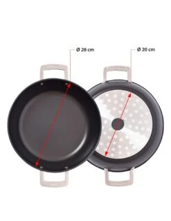 Valira Hapjespan Aire Mediterranean ø 28 Cm - Standaard Anti-aanbaklaag -Keukengerei Korting Winkel non stick mediterranean casserole aire induction 1