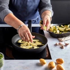 Demeyere Koekenpan Alu Comfort 3 - Duraslide - ø 20 Cm - Standaard Anti-aanbaklaag -Keukengerei Korting Winkel pdp masonry content demeyere alu comfort dura 3 pan heats up quickly 750x750