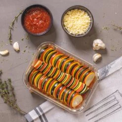 Sareva Glazen Vershoudbakje Cook & Fresh - Rechthoek - 4-delig -Keukengerei Korting Winkel product 1 10