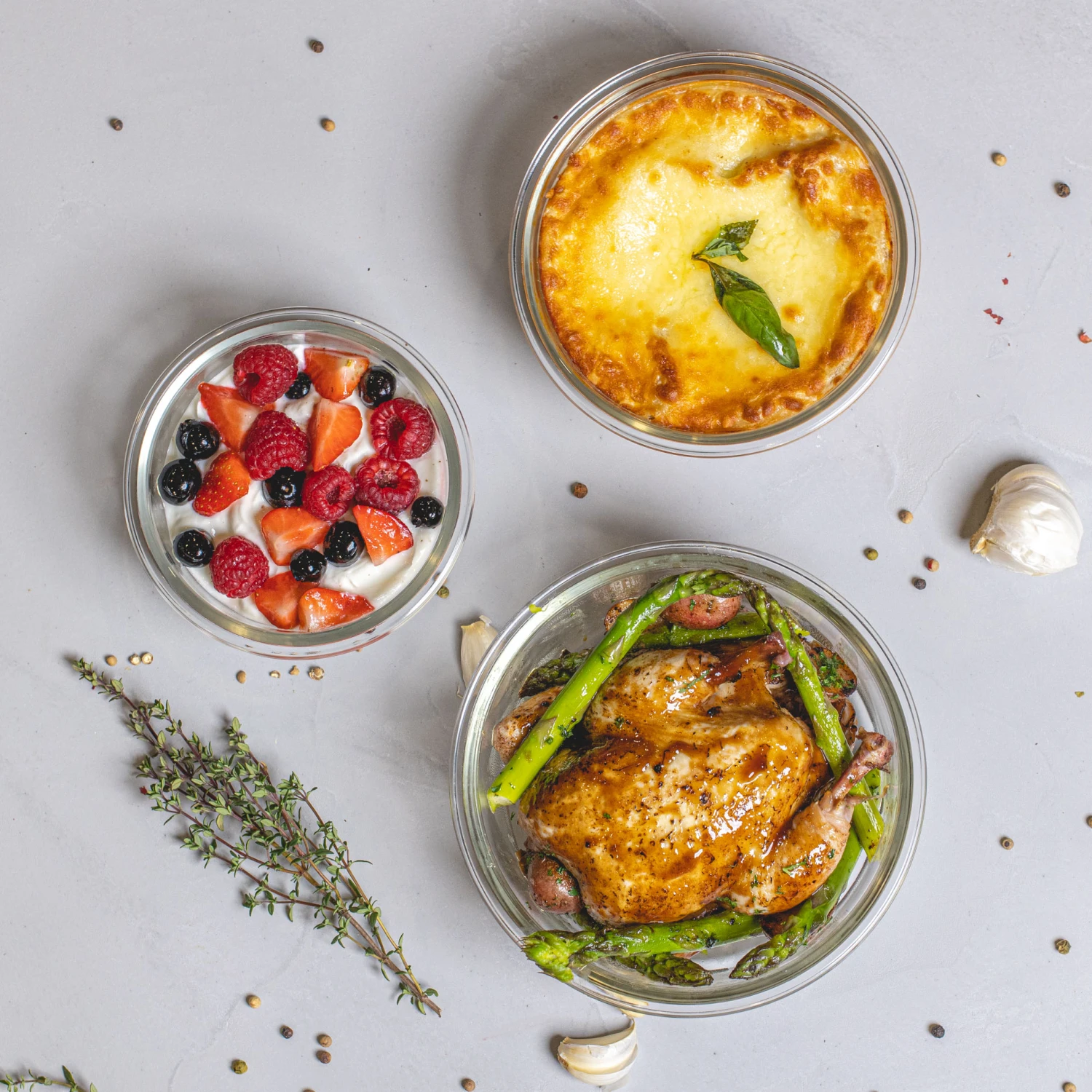 Sareva Glazen Vershoudbakje Cook & Fresh - Rond - 3-delig 4 Sareva Glazen Vershoudbakje Cook & Fresh - Rond - 3-delig - Afbeelding 2