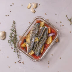 Sareva Glazen Vershoudbakje Cook & Fresh - Rechthoek - 4-delig -Keukengerei Korting Winkel product 24 1