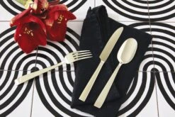 Sambonet Bestekset Flat - Champagne - 24 Delig / 6 Personen -Keukengerei Korting Winkel sambonet bestekset flat champagne sfeer2