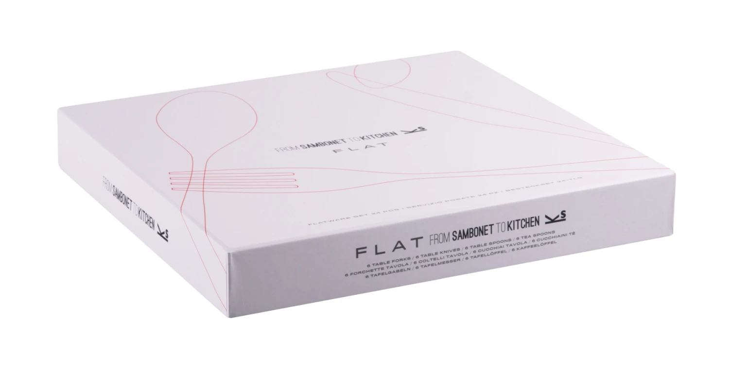 Sambonet Bestekset Flat - Zwart - 24 Delig / 6 Personen 8 Sambonet Bestekset Flat - Zwart - 24 Delig / 6 Personen - Afbeelding 6