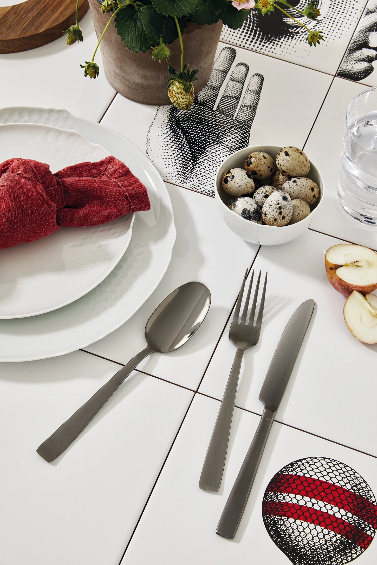 Sambonet Bestekset Flat - Zwart - 24 Delig / 6 Personen 6 Sambonet Bestekset Flat - Zwart - 24 Delig / 6 Personen - Afbeelding 4