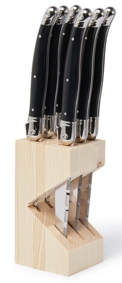 Sareva Steakmessenset Laguiole - Zwart - 6 Stuks 6 Sareva Steakmessenset Laguiole - Zwart - 6 Stuks - Afbeelding 4