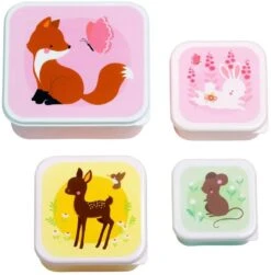A Little Lovely Company Lunchset - Bosvriendjes -Keukengerei Korting Winkel sbsefo27 lr 1 lunch and snack box set forest friends