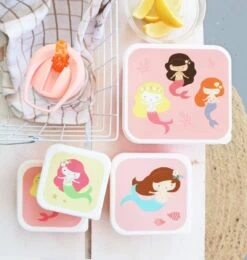 A Little Lovely Company Lunchset - Zeemeermin -Keukengerei Korting Winkel sbseme40 lr 6 lunch snack box set mermaids