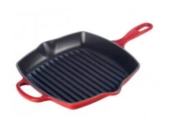 Le Creuset Grillpan Signature - Kersenrood - 26 X 26 Cm - Geëmailleerde Anti-aanbaklaag -Keukengerei Korting Winkel signature cast iron square grillit 26cm cerise le creuset.1505154558