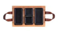 Bowls & Dishes Serveerplank / Tapasplank Streetfood 3-vaks Zwart - Medium -Keukengerei Korting Winkel vbb1830.zw 1 1